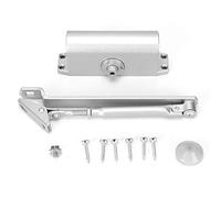 Automatic Spring Loaded Door Closer, Adjustable Hydraulic Door Closer 90° Positioning Double-Speed Adjustment Telescopic Arm