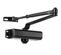Automatic Spring Loaded Door Closer, Automatic Door Closer Hydraulic Cast Aluminum for 187 Lbs Commercial Residential Black
