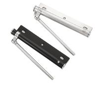 Automatic Spring Loaded Door Closer, Automatic Door Closer Hydraulic Stainless Steel Silver Black with Screw Accessories(Black)