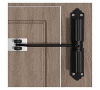 Automatic Spring Loaded Door Closer, Heavy Duty Adjustable Hydraulic Door Closer 20-40kg 20-60kg White Black(Black)