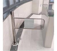 Automatic Spring-Loaded Double Swing Gate, Stainless Steel Entry Door, 90° Manual Opening for Pedestrians, Supermarkets, Factory Aisles, Park Paths, Left Side 50 x 1