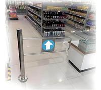 Automatic Spring-Loaded Security Swing Gate One-Way Pedestrian Access for Market Entrance and User-Friendly Design Ideal for High-Traffic Areas