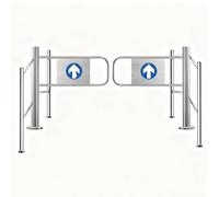 Automatic Spring-Loaded Swing Gate 90° Manual Pedestrian Gate for Shops One-Way Security Metal Entry Door Outdoor Access Gate (190cm x 100cm)