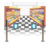 Automatic Spring-Loaded Swing Gate, 90° Safety Door for Hallways & Libraries, Self-Closing Barrier for Stores & Shopping Malls, Secure Entrance (100 x)