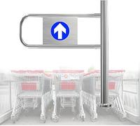Automatic Spring-Loaded Swing Gate - One-Way Pedestrian Entrance Door, 90° Manual Opening for Supermarkets, Factories, Parks - Right Access Corridor 90 x 100 cm