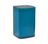 Automatic Square Recycling Bin with Lid, Smart Induction Stainless Steel Trash Can, 2.3/3.1 Gallon Kitchen Rubbish Bin for Bedroom, Blu-12L