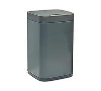 Automatic Square Recycling Bin with Lid, Smart Induction Stainless Steel Trash Can, 2.3/3.1 Gallon Kitchen Waste Bin for Bedroom, Grey - 9L Capacity