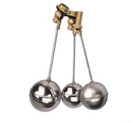 Automatic Stainless Steel Float Valve Water Level Controller Featuring Robust Copper Core And 304 Steel Rod For Industrial Tank Use Silver Yellow 3 Units(DN15-12)