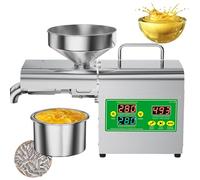 Automatic Stainless Steel Kitchen Oil Press | 800W power, 304 stainless steel, LCD display, 40-300°C temperature range, hot & cold press, X3S-220V model