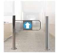 Automatic Stainless Steel One-Way Swing Door Closure, 90-Degree Opening for Retail & Business, Pedestrian Flow Control, & Secure Access Solut