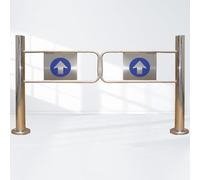 Automatic Stainless Steel Swing Gate - 1-Way Safety Door for Pedestrian Access, Self-Closing Design for Supermarkets, Warehouses, Libraries, and Shopping Malls