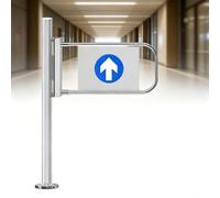 Automatic Stainless Steel Swing Gate for Supers Bidirectional ty Barrier with AutoClose Feature 180° Manual Pedestrian Entrance Door (60cm x 100cm)