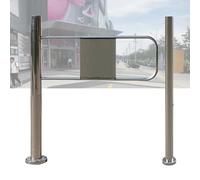 Automatic Stainless Steel Swing Gate - Spring-Loaded Safety Door, One-Way Entrance, Auto Closing Mechanism, 39.4in (100cm), Left Opening for Enhanced Security and Convenience