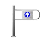 Automatic Stainless Steel Swing Security Gate for Supermarkets, Durable Single Direction Door with Springs, Ideal for Stores and Factories (Left, 60x97cm)