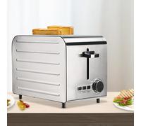 Automatic Stainless Steel Toaster, 2/4/6 Slice, Extra Wide Slots, Defrost, Reheat, Cancel Functions, 7 Browning Levels for Home and Commercial Use