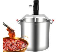Automatic Stand Sauces Stirrer Frying Machine,for Grilled Fish Base Minced Meat Sauce,Speed Adjustment Food Mixer Pot,Stainless Steel 80L(21Gal)