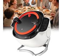 Automatic Stir Fry Robot, 360° Rotatable Stir Fry Robot - 6L Capacity, 1000W IH Heating, 3 Heat Gears, Surround Heating Touch Control, Home & Commercial Use and Pot Body
