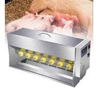 Automatic Stirring Little Pig Milk Feeding Machine, Piglet Feeder, Piglet Lactation Bottle, Sow Sound Simulation, Double-Sided Silicone Nipple, 10/15 L Capacity 14Nipples