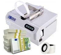 Automatic Strapping Machine 45W for Money Packing, LCD Screen, Adjustable Length & Temperature, Ideal for Supermarkets, Banks, Hotels, Offices, Finance