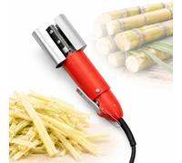 Automatic Sugarcane Scraping Machine, Electric Sugar Cane Peeler with 145w Motor, Adjustable High-Carbon Steel Blade and Stainless Steel Guard for Pumpkin, Winter Melon, Taro and Pineapple Red