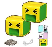 Automatic Sunflower Seed Peeler, Smart Anti-Pinch Opener for Sunflower Seeds, Efficient Kernel Separator USB Rechargeable Seed Sheller for Casual Snack (2-PCS Yellow)