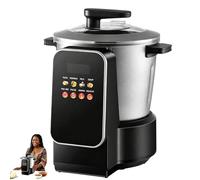 Automatic Swallow Food Maker, 6L Electric Pounded Yam Machine for Fufu, Amala, Banku, LED Touch Screen & Easy To Clean, 900W Stainless Steel Yam Pounder, Serve 5 To 6 People