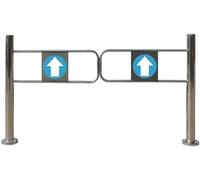Automatic Swing Door for Supermarket Entrance, Heavy-Duty Metal Pedestrian Door, Secure One-Way Access for Warehouse & Library, Safety Closure System