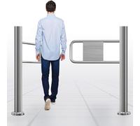 Automatic Swing Door with One-Way Access Control, Secure Entry Device for Schools, Stores, and Hospitals - Simple/Dual Half-Size Design (H 190 cm)