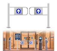 Automatic Swing Gate (100-200cm Width) Checkout Aisle Gate - Stainless Steel One-Way Door for Stores, Yards, Warehouses - Self-Closing 100x100cm