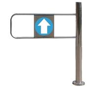 Automatic Swing Gate, 90° One-Way Metal Entrance Door, Supermarket Access Control, Durable 100×97 cm Right-Swing Design for Security & Convenience
