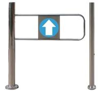 Automatic Swing Gate Door, Push-in Exit Device, Stainless Steel Barricade for Secure Entry in Stores and Libraries