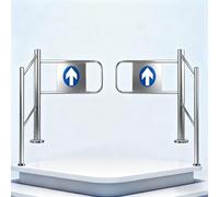 Automatic Swing Gate for Supermarket Entrances,Stainless Steel Barricade Accesses Doors,Entrance 1-Way Safety Door with Springs,Manual 90° Open(190cm/74.8in)