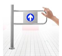 Automatic Swing Gate for Supermarkets 90cm Self Closing One Way Door Heavy Duty Industrial Access Gate Secure Pedestrian Entrance for Warehouses & Libraries Durable Post Support