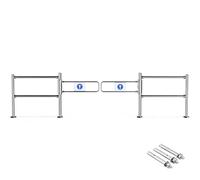 Automatic Swing Gate for Supermarkets,Automatic Rebound Swing Gate Metal with Spring,Self-Closing Manual 90° Open Pedestrian Door,Stainless Steel 1-Way Swing Entrance Door for Store(120cmx102cm)