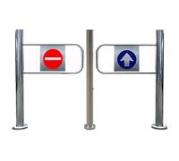 Automatic Swing Gate for Supermarkets & Warehouses, Safety Import/Export Door with Brake, 140x100 cm Closing Gate for Store Entry & Exit Security