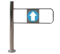 Automatic Swing Gate, Heavy-Duty Metal Access Door, One-Way Entry, Commercial Grade for Supermarket Entrance - Durable and Secure Access Solution