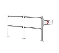 Automatic Swing Gate - Metal Safety Door for Supermarkets & Warehouses, Manual Open Pedestrian Access, Self-Closing Guardrail