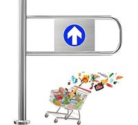 Automatic Swing Gate - ng-Loaded inless Steel Safe Gate for One-Way Traffic - Flexible Entrance Solut for Markets & Libes - 100x100cm - Right-Swing Des,Left-70×100cm