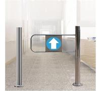 Automatic Swing Gate, ng-Loaded One-Way Door for markets & Libes, 90° Metal Safe Gate with Post Mount, 95x100cm - Ideal for High Traffic Areas