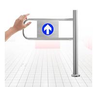 Automatic Swing Gate, Rebound Gate for One-Way Entrance, 90x100cm, Manual 90° Open Pedestrian Access for Markets and Factories