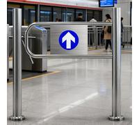 Automatic Swing Gate with 90° Opening, Metal Entry Gate with Self-Closing Mechanism, 100cm (39.3in) Wide, Ideal for Supermarkets and Secure Access Solutions.