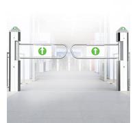Automatic Swing Gate with Radar Detection, Voice Prompt, Anti-Pinch Calibration for Supermarket, Warehouse, Mall Entrance