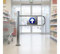 Automatic Swing Gate with Spring-Loaded Closure, 90° Opening Metal Barrier for Commercial and Industrial Access Control