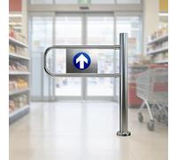 Automatic Swing Gate with Spring-Loaded Closure, 90° Opening Metal Barrier for Commercial and Industrial Access Control