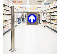 Automatic Swing Safety Gate for Supermarkets & Warehouses - 60x97cm One-Way Manual Door Ideal for Entrances Libraries Auto-Close Feature Secure & Reliable Access Control.