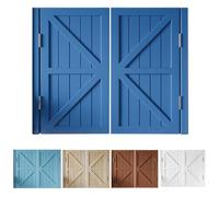 Automatic Swinging Cafe Doors180° Opening Wooden Barn Doors for Bars Cafes & EntrancesAdjustable Width 27.659 InchesStylish Blue 100x90cm/39.4x35.4in