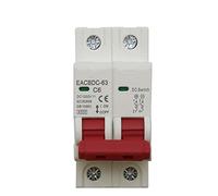 Automatic switch Circuit Breaker 1000V Solar Mini Circuit Breaker Overload Protection Switch 6a/10a/16a/20a/25a/32a/40a/50a/63a 2p DC1000V Photovoltaic (Color : 25a, Size : DC 2P)