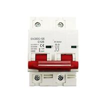 Automatic switch Circuit Breaker 1pc DC1000V Solar Mini Circuit Breaker Overload Protector Protector Switch 8 0a 100a 125a 2p DC1000V Photovoltaic System (Color : 125a, Size : DC 2P)