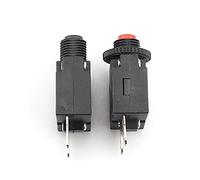 Automatic switch Circuit Breaker 1PCS Circuit Breaker 3A,4A,5A,6A,7A,8A,10A,15A,20A Thermal Switch Overload Protector Push Button and Cap (Color : Red Head, Size : 3A and cap)