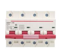 Automatic switch Circuit Breaker, DZ47-100 4P D80~100A Comfortable Eco-Friendly D?Type Circuit Breaker for Household Leakage Protection